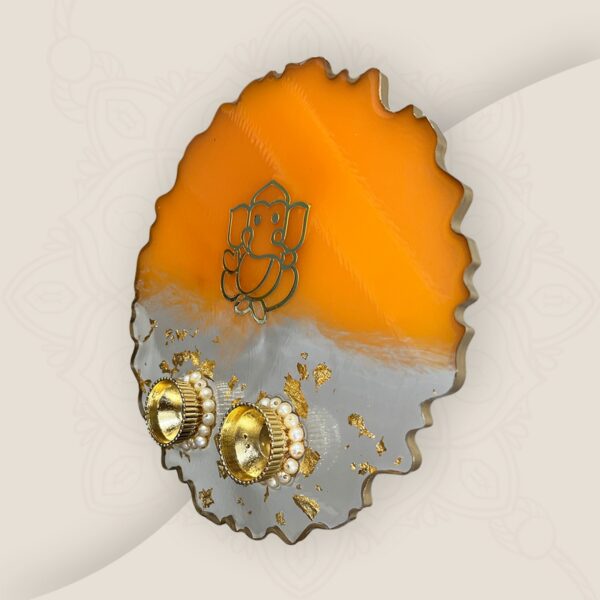 Diwali Special Pooja Platter Orange and Transparent2