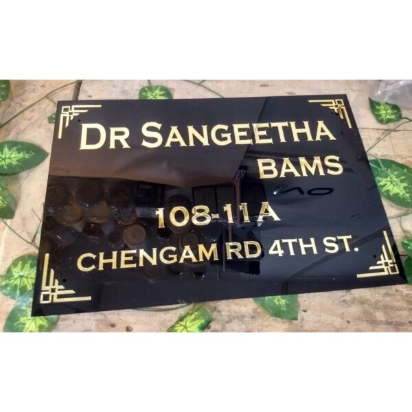 Doctor Acrylic Embossed Letters Name Plate 3