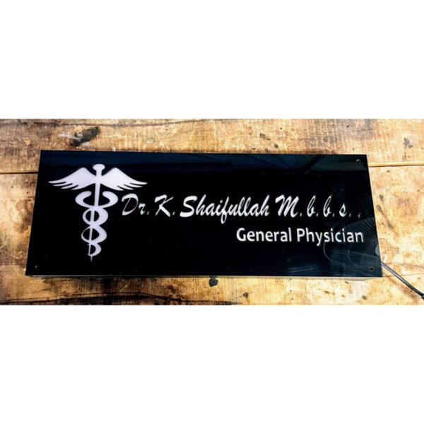 Doctor Acrylic Led Wall Sign Name Plate 2