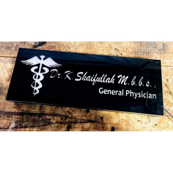 Doctor Acrylic Led Wall Sign Name Plate 4