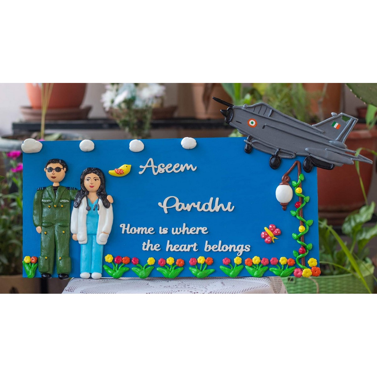 Doctor And Indian Air Force Themed Nameplate  