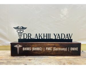 Doctor Desk Name Plate   Customizable