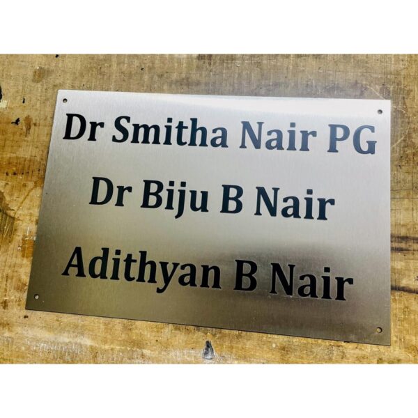 Doctor Stainless Steel Engraved Name Plate1