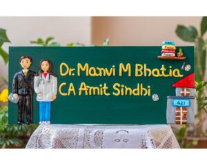 Doctor and CA themed couple nameplate