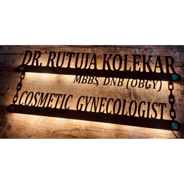 Doctors Reception Wall Metal LED Name Plate2