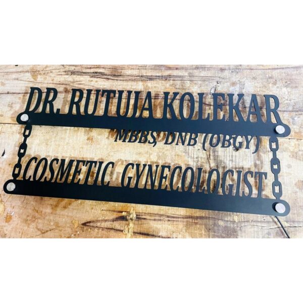 Doctors Reception Wall Metal LED Name Plate5