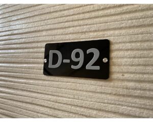 Door Number Plate – Acrylic Embossed Letters 1