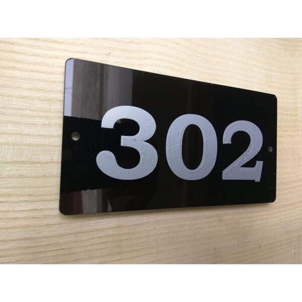 Door Number Plate – Acrylic Embossed Letters 2