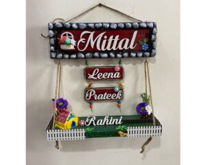 Dream House 3 Tier Wooden Nameplate 1