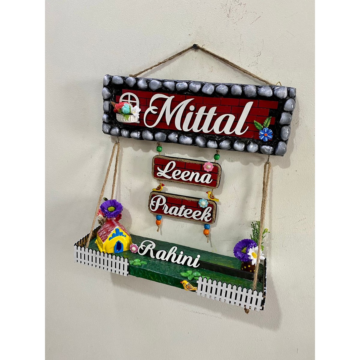 Dream House 3 Tier Wooden Nameplate  