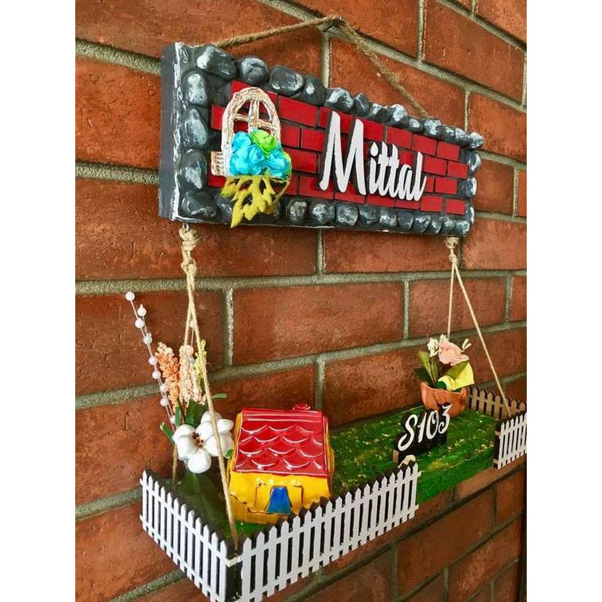 Dream House Wooden Name Plate  