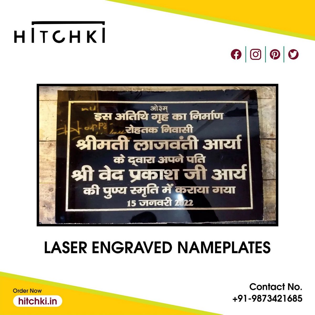 Durable  Stylish Laser Engraved Nameplates Engraved nameplate 