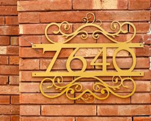 Elegance in Numbers New Design Metal House Numbers Wall Name Plate