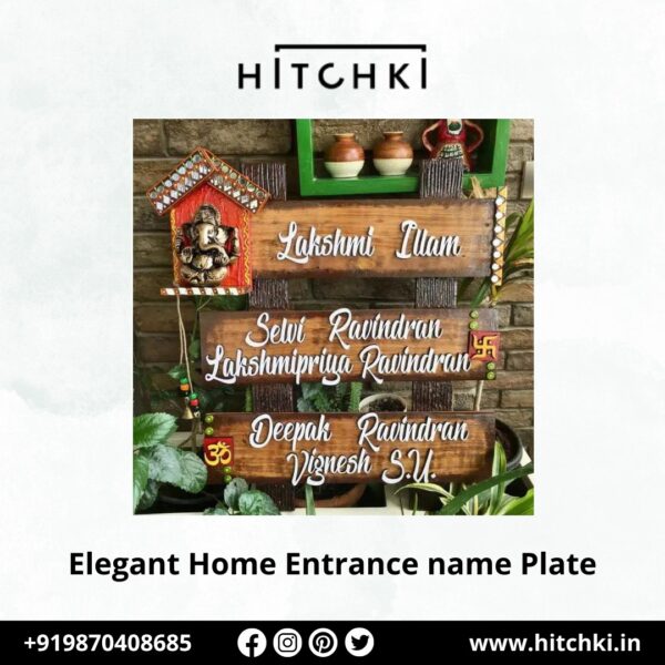 Elegant Home Entrance Name Plate A Grand Welcome to Your Abode