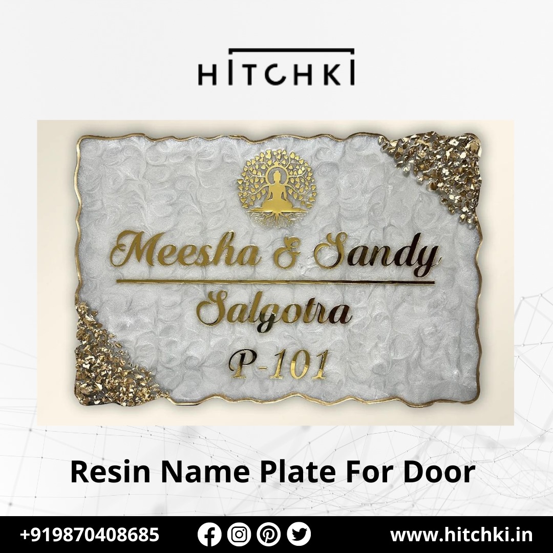 Elegant Resin Name Plate for Door A Touch of Class for Your Entrance