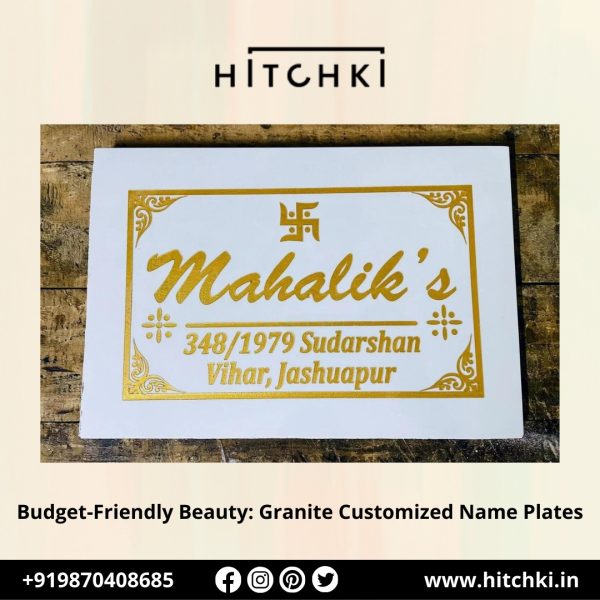 Elegant and Affordable – Granite Customized Name Plates