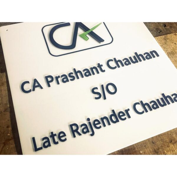 Elevate Professionalism with Beautiful CA Office Acrylic Name Plate 2