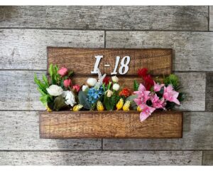 Elevate Your Entrance with Rustic Neem Wood Name Plate and Planter (1)