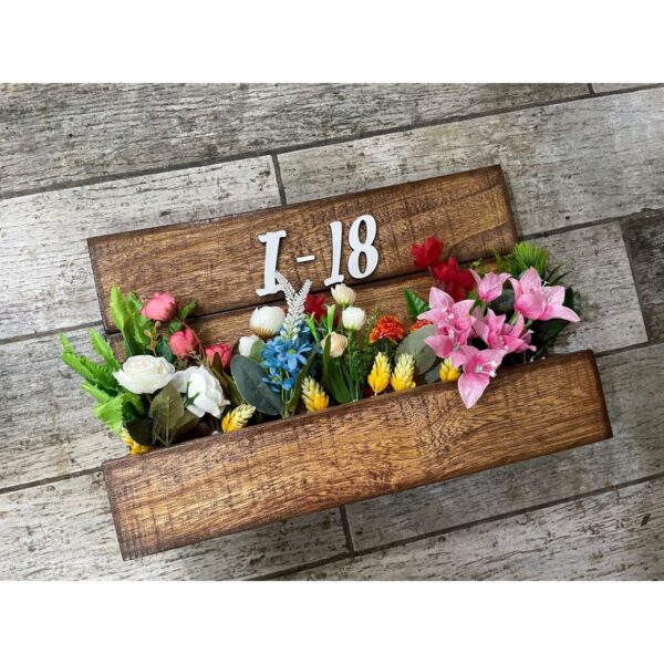 Elevate Your Entrance with Rustic Neem Wood Name Plate and Planter (3)