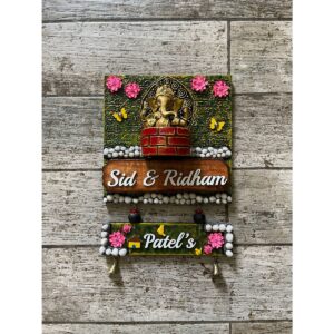 Elevate Your Home Entrance with the Ganesha Vertical Garden Nameplate (1)