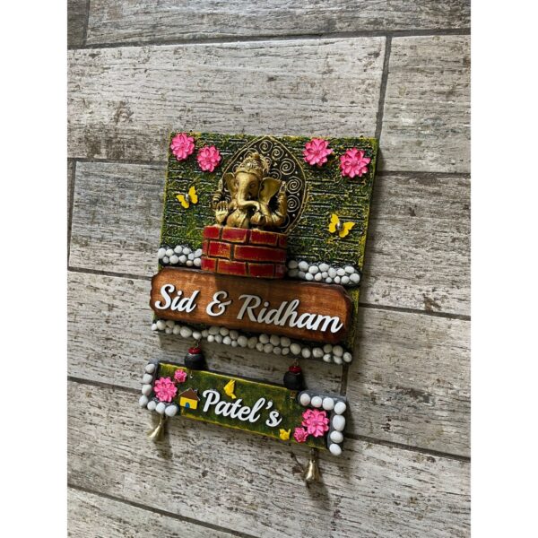 Elevate Your Home Entrance with the Ganesha Vertical Garden Nameplate (4)