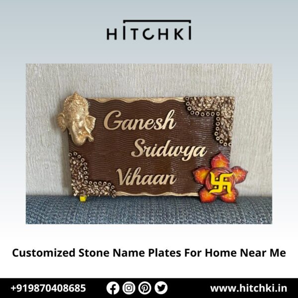 Elevate Your Home's Entrance Beautiful Customized Stone Name Plates