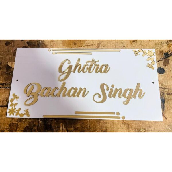 Elevate Your Home's Entrance with Our Beautiful Acrylic Home Name Plate2
