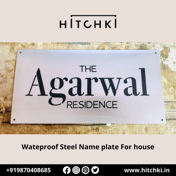 Elevate Your Home’s Entrance with a Waterproof Steel Name Plate