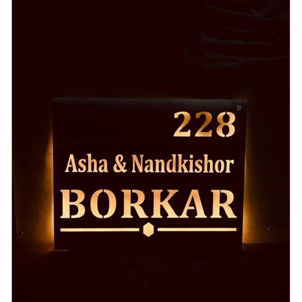Elevate Your Space New Design Stainless Steel CNC Laser Cut LED Waterproof Name Plate