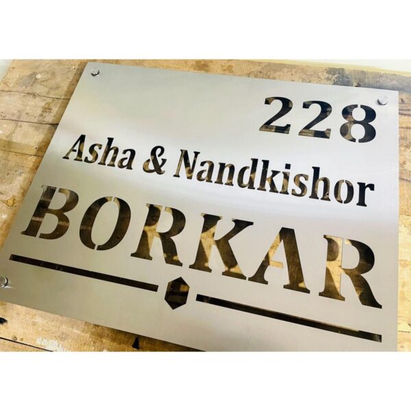 Elevate Your Space New Design Stainless Steel CNC Laser Cut LED Waterproof Name Plate1