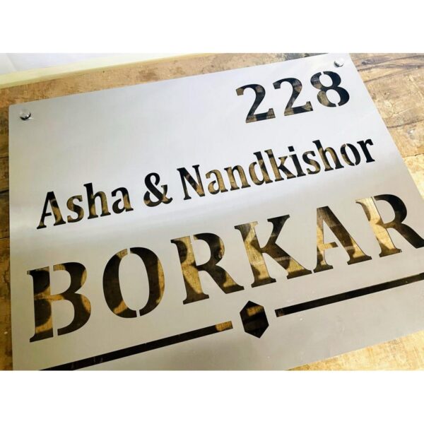 Elevate Your Space New Design Stainless Steel CNC Laser Cut LED Waterproof Name Plate2