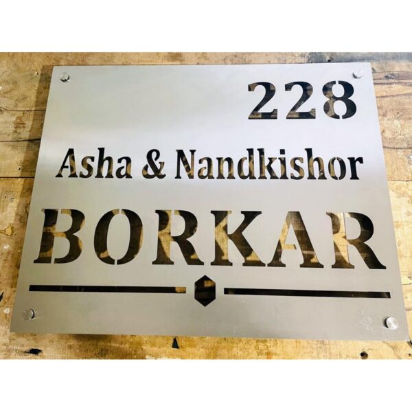 Elevate Your Space New Design Stainless Steel CNC Laser Cut LED Waterproof Name Plate4