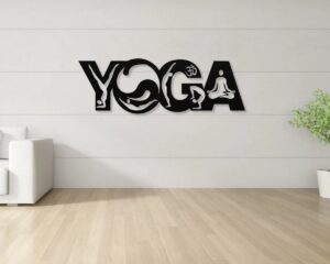 Elevate Your Space with Zen Vibes Unique Yoga Studio Metal Wall Art