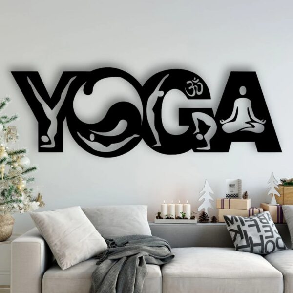 Elevate Your Space with Zen Vibes Unique Yoga Studio Metal Wall Art1