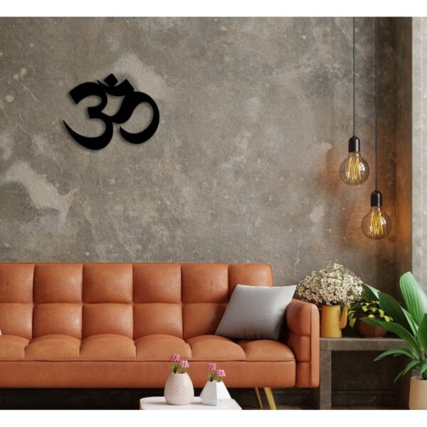 Embrace Tranquility with New Design Om Metal Wall Decor LED Name Plate3