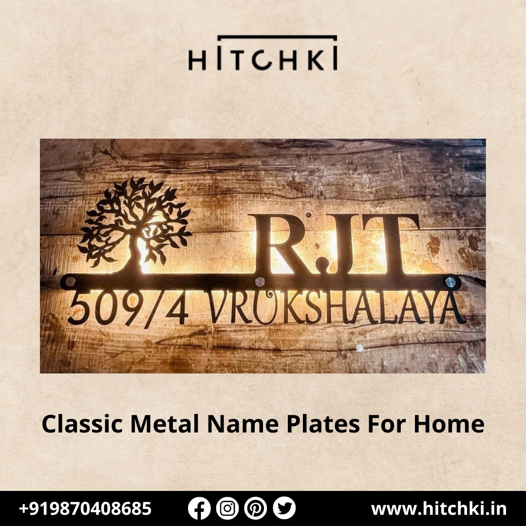 Enduring Elegance Classic Metal Name Plates for Your Home