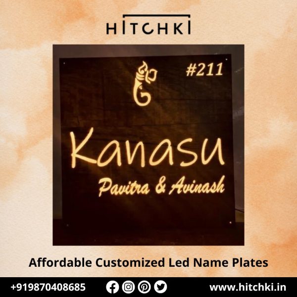 Enhance Your Entrance with Customized LED Name Plates by Hitchki