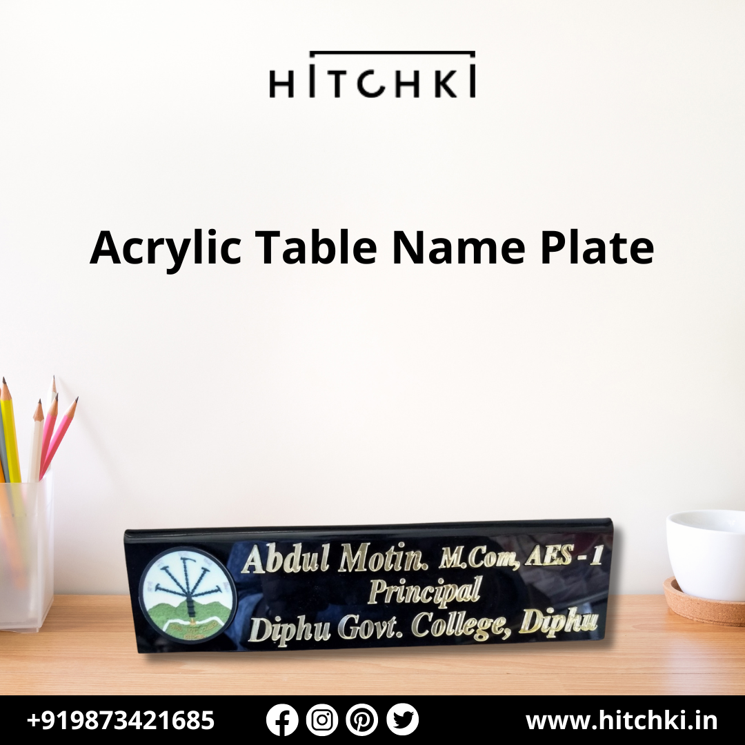 Enhance Your Workspace with a Custom Acrylic Table Nameplate