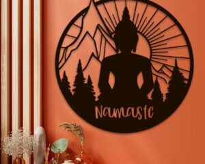 Find Serenity in Every Glance with Beautiful Buddha Meditation Metal Wall Art