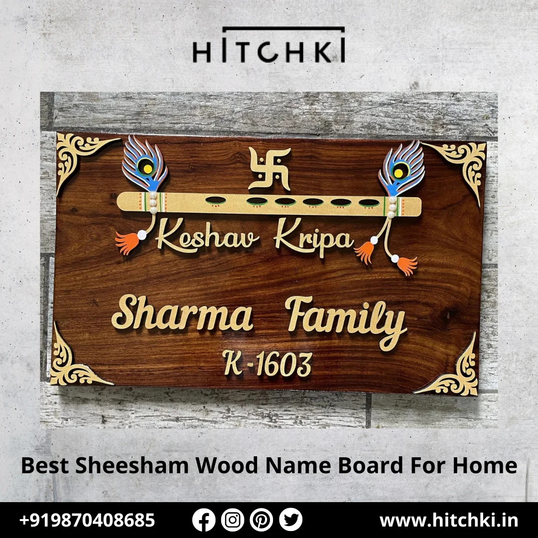 Find Your Perfect Welcome A Guide to the Best Sheesham Wood Name Boards for Your Home