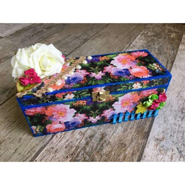 Flowery Decoupage bangle Box 1
