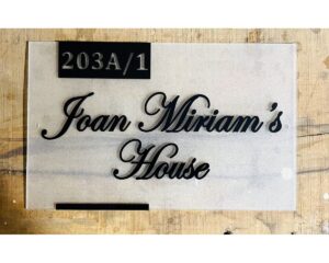 Frosted Acrylic Design House Plate Waterproof 1