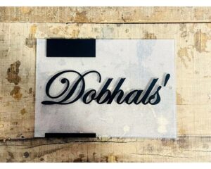 Frosted Acrylic Embossed Letters Home Name Plate