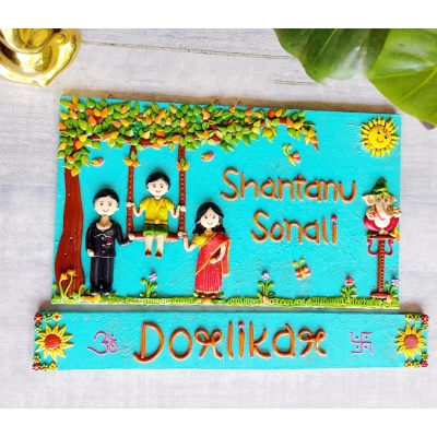 Wooden nameplate Designs for home