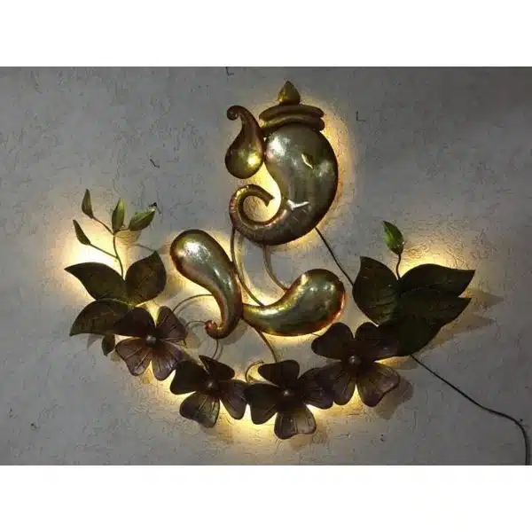 Ganesh Art With Flower Decor 001