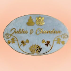 Ganesh Theme Resin Nameplate