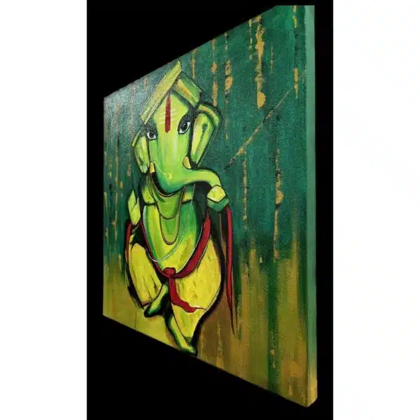 Ganesha Acrylic hand painting on stretched canvas1