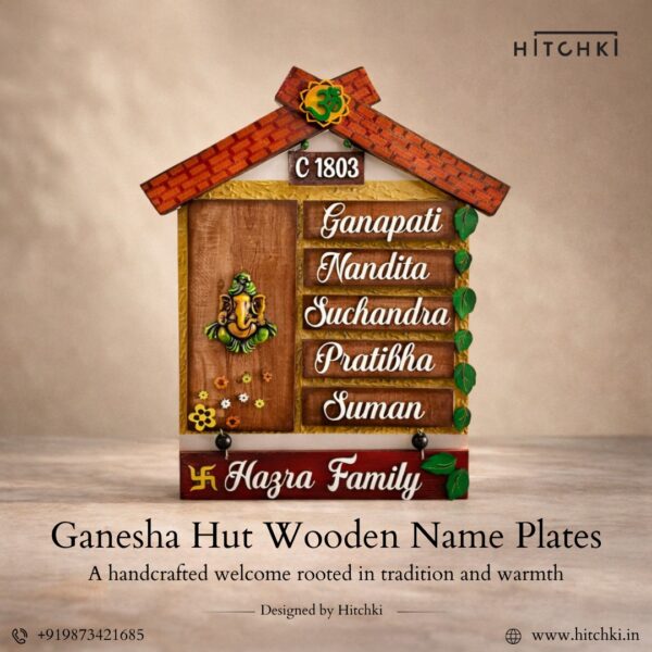Ganesha Hut Wooden Nameplate blog