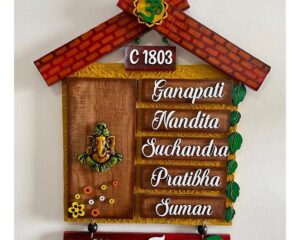 Ganesha Hut Wooden house name plates 1