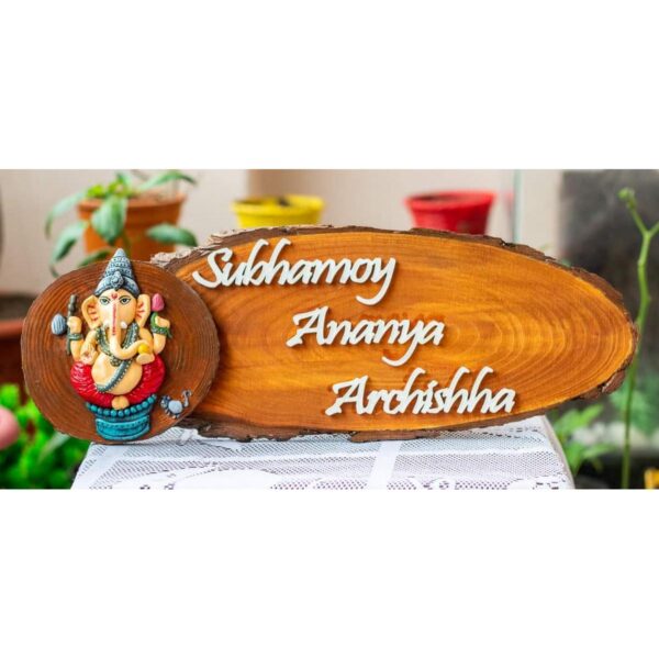 Ganesha Themed Name Plate Creative Corner